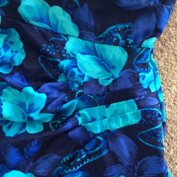 Vintage LE COVE One Piece Blue Swimsuit Size 10 - Picture 2 of 11